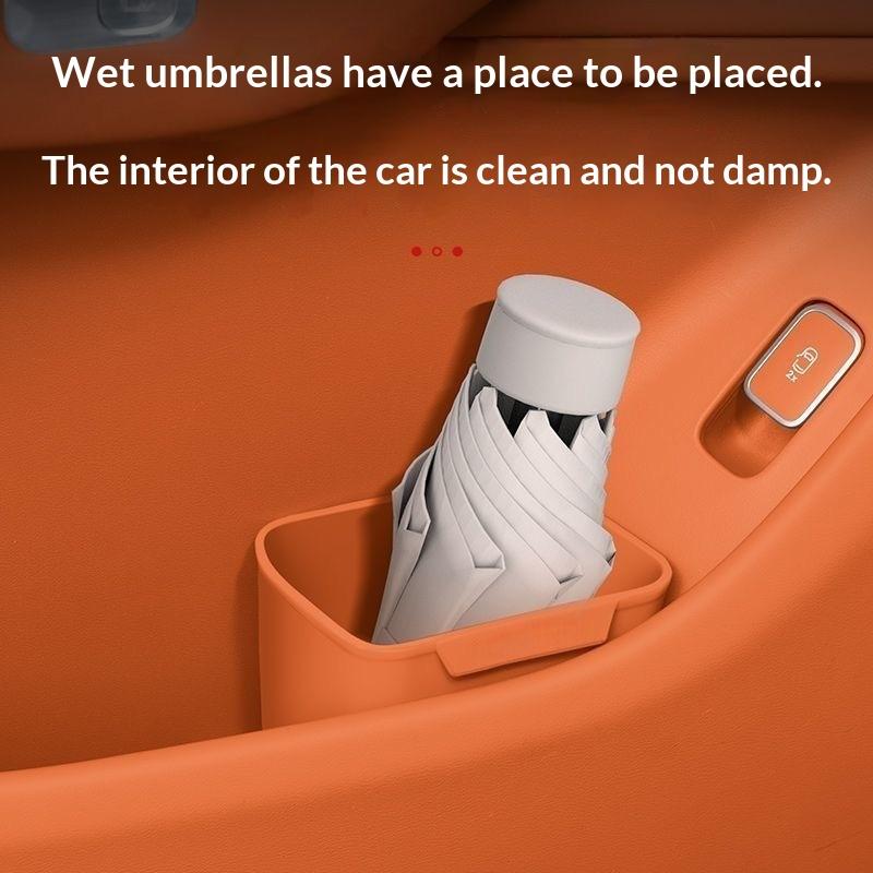 Waterproof Car Trash Can With Lid - Nieuwe siliconen auto deur bekerhouder opbergbox