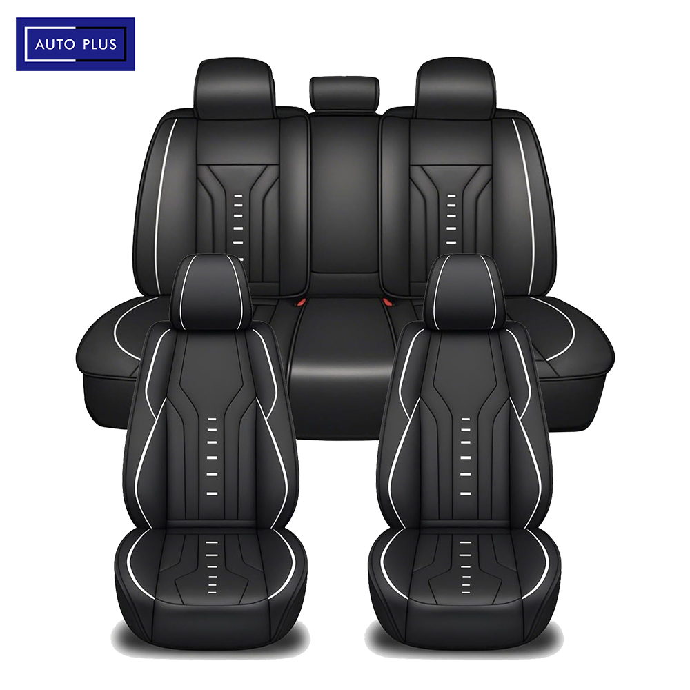 Leather Car Seat Covers Full Set Universal - Luxe universele lederen autostoelhoezen volledige set