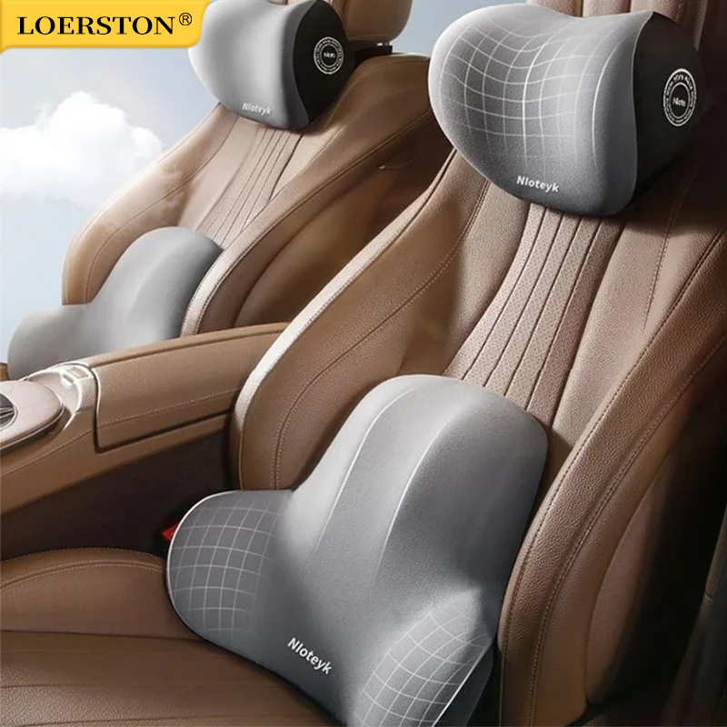 Memory Foam Car Neck Pillow Lumbar Support - Traagschuim Auto Nekkussen Auto Lendensteun Voor