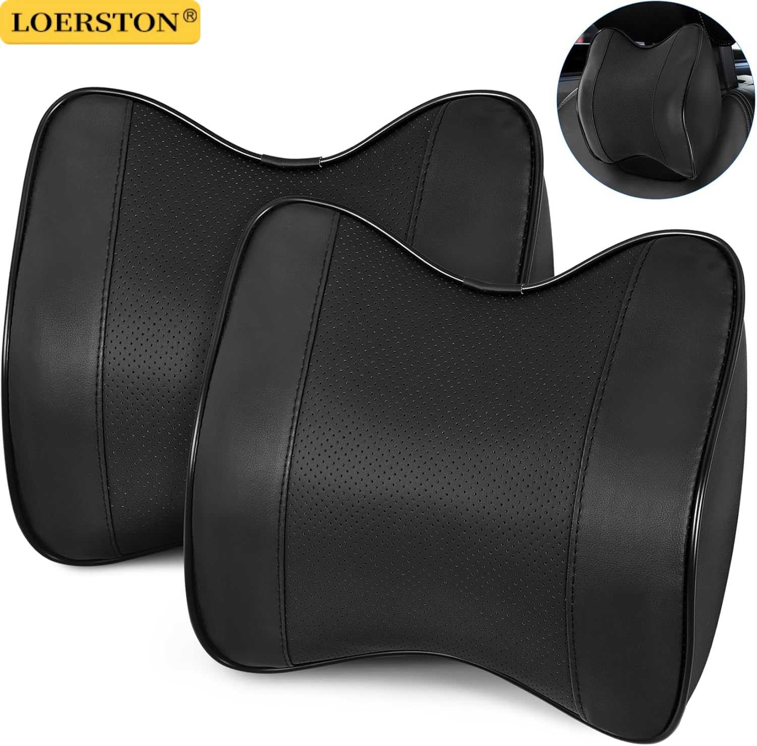 Memory Foam Car Neck Pillow Lumbar Support - Auto nek hoofdsteun kussen ondersteuning kussen