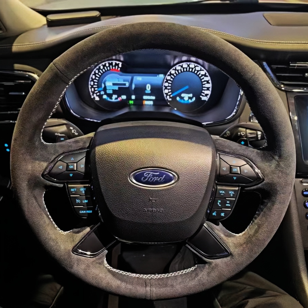 Car Steering Wheel Cover Anti Slip Breathable - Custom Auto Stuurhoes Hand Naaien Antislip