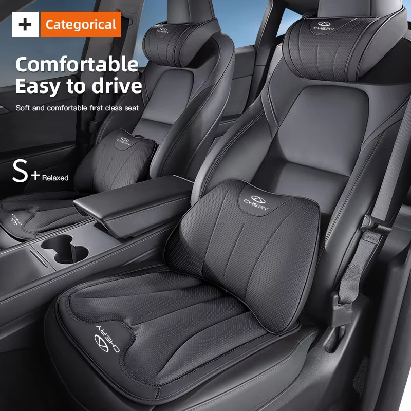 Memory Foam Car Neck Pillow Lumbar Support - Nekkussen, rugsteun en zitkussen van traagschuim