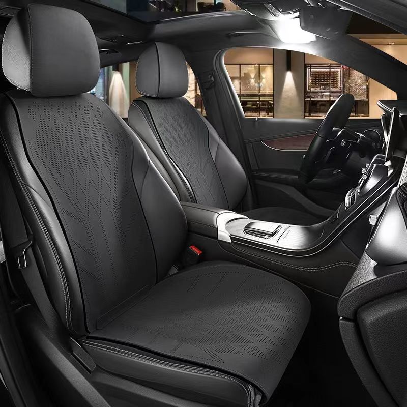 Leather Car Seat Covers Full Set Universal - Suède autostoelhoes 5-zits antislip autostoelkussenhoes set