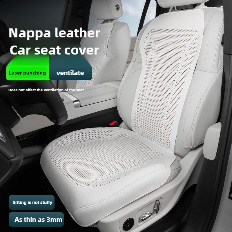 Leather Car Seat Covers Full Set Universal - Ademende nappaleer autostoelhoezen Volledige set Universele