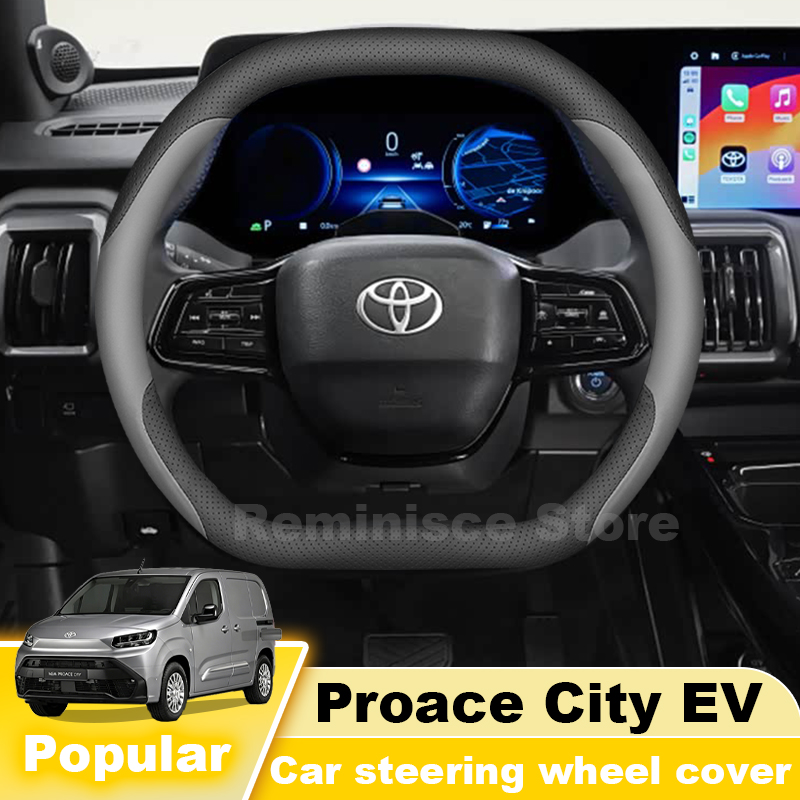 Car Steering Wheel Cover Anti Slip Breathable - Nappa Lederen Auto Stuurhoes Voor Toyota
