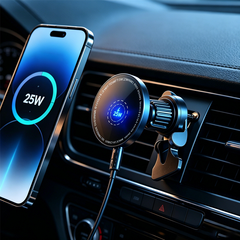 Wireless Car Charger Mount Fast Charging - UYUXIO Consumentenelektronica Magnetische Luchtrooster Draadloze Autolader