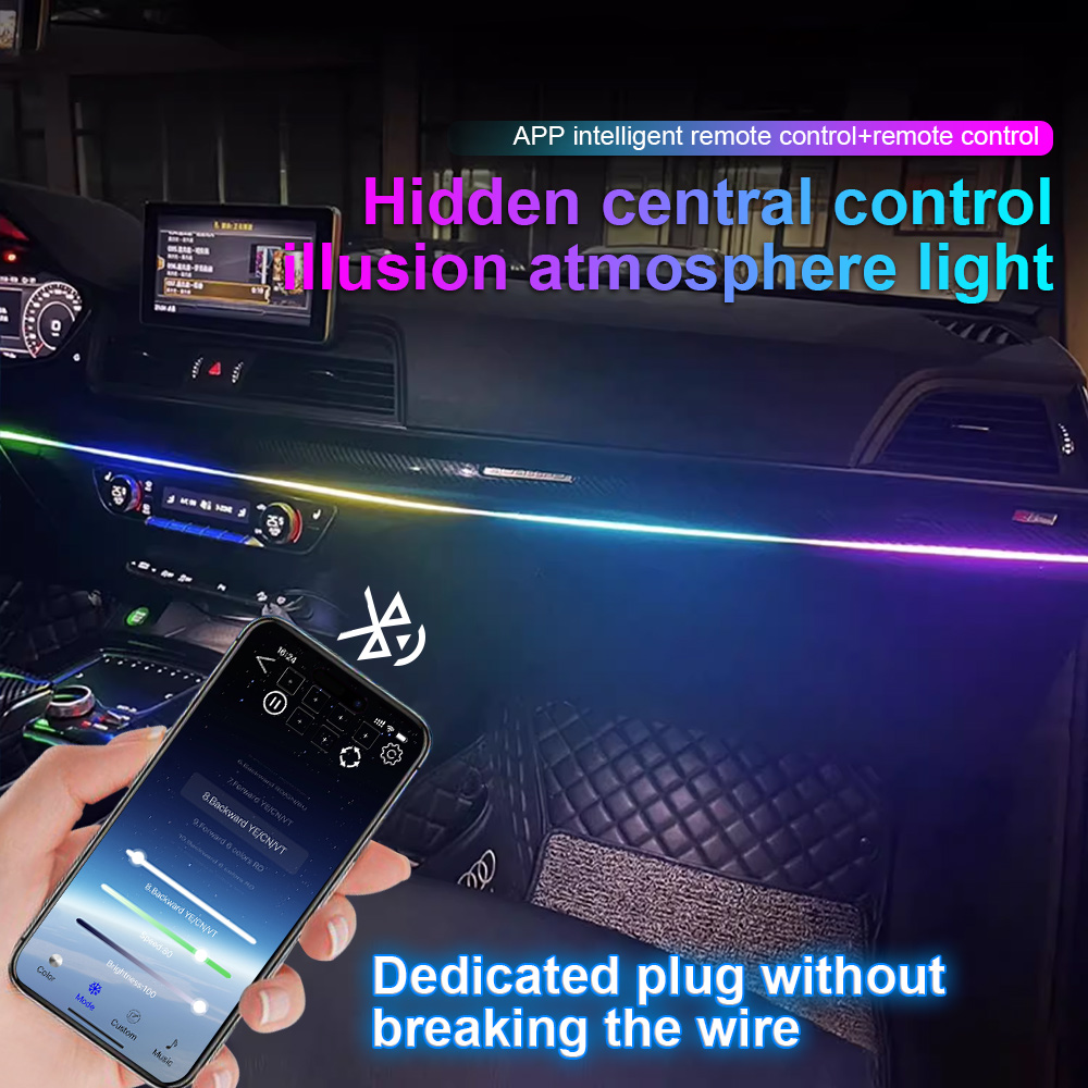 Led Ambient Interior Car Lights App Control - 64 Kleuren Usb Auto Led Omgevingslicht