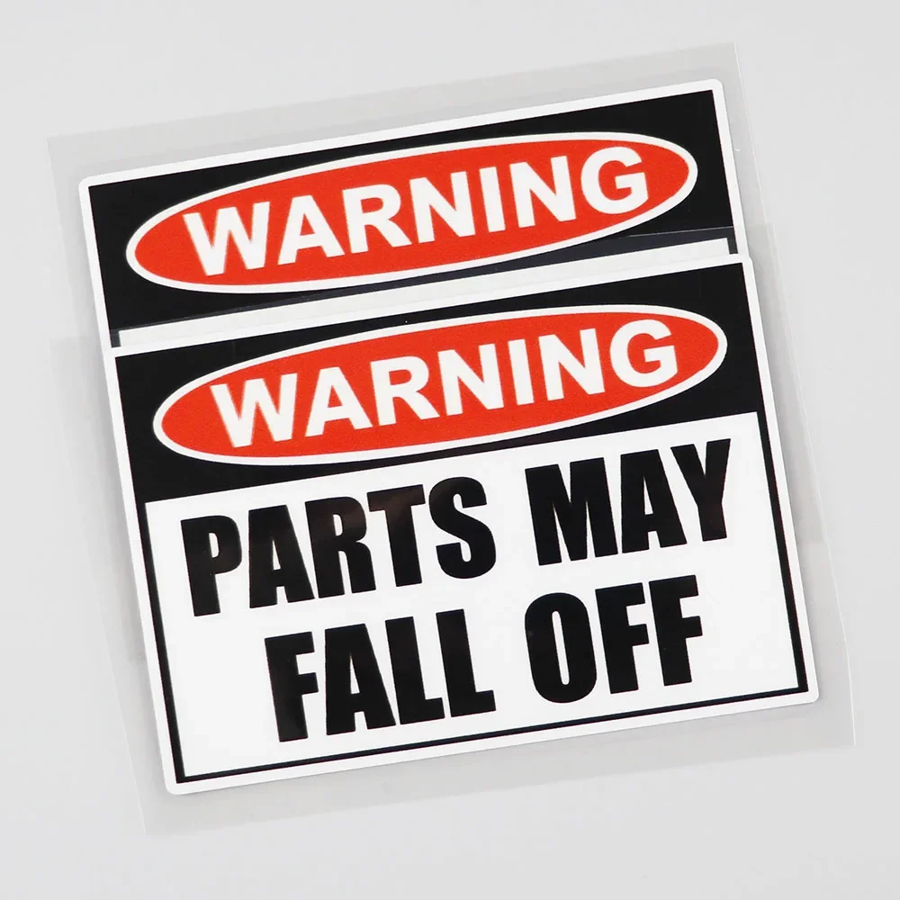 Motorcycle Parts - 12CM coole waarschuwingsonderdelen kunnen afvallen Stickerproducten