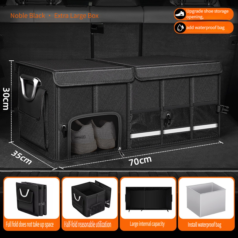 Car Trunk Organizer Foldable Storage Box - Waterdichte opvouwbare 95L Oxford-doek opbergtas met