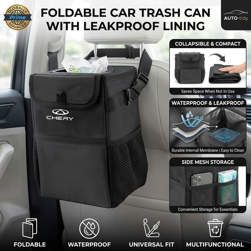 Opvouwbare, draagbare, lekvrij - Waterproof Car Trash Can With Lid recensie en prijs