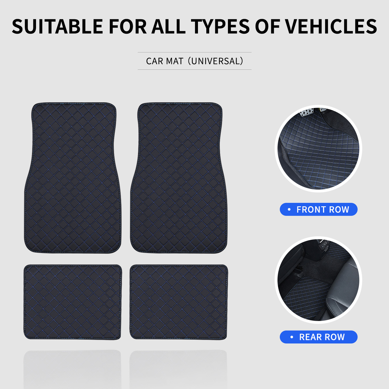 Autovloermatten, complete set, - Car Floor Mats Universal Waterproof Leather recensie en prijs