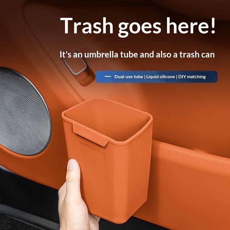 Nieuwe siliconen auto deur bek - Waterproof Car Trash Can With Lid recensie en prijs