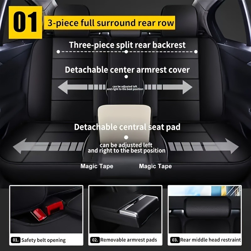 Voor Jetour T2, Dacia Jogger,  - Leather Car Seat Covers Full Set Universal recensie en prijs