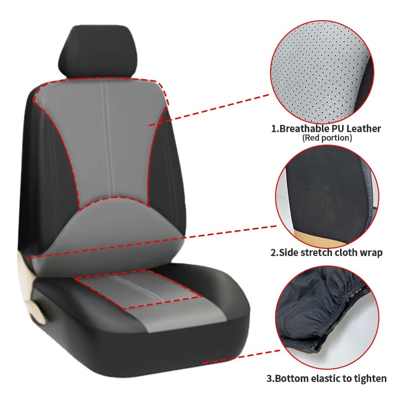 5-zits autostoelhoezen, comple - Leather Car Seat Covers Full Set Universal recensie en prijs