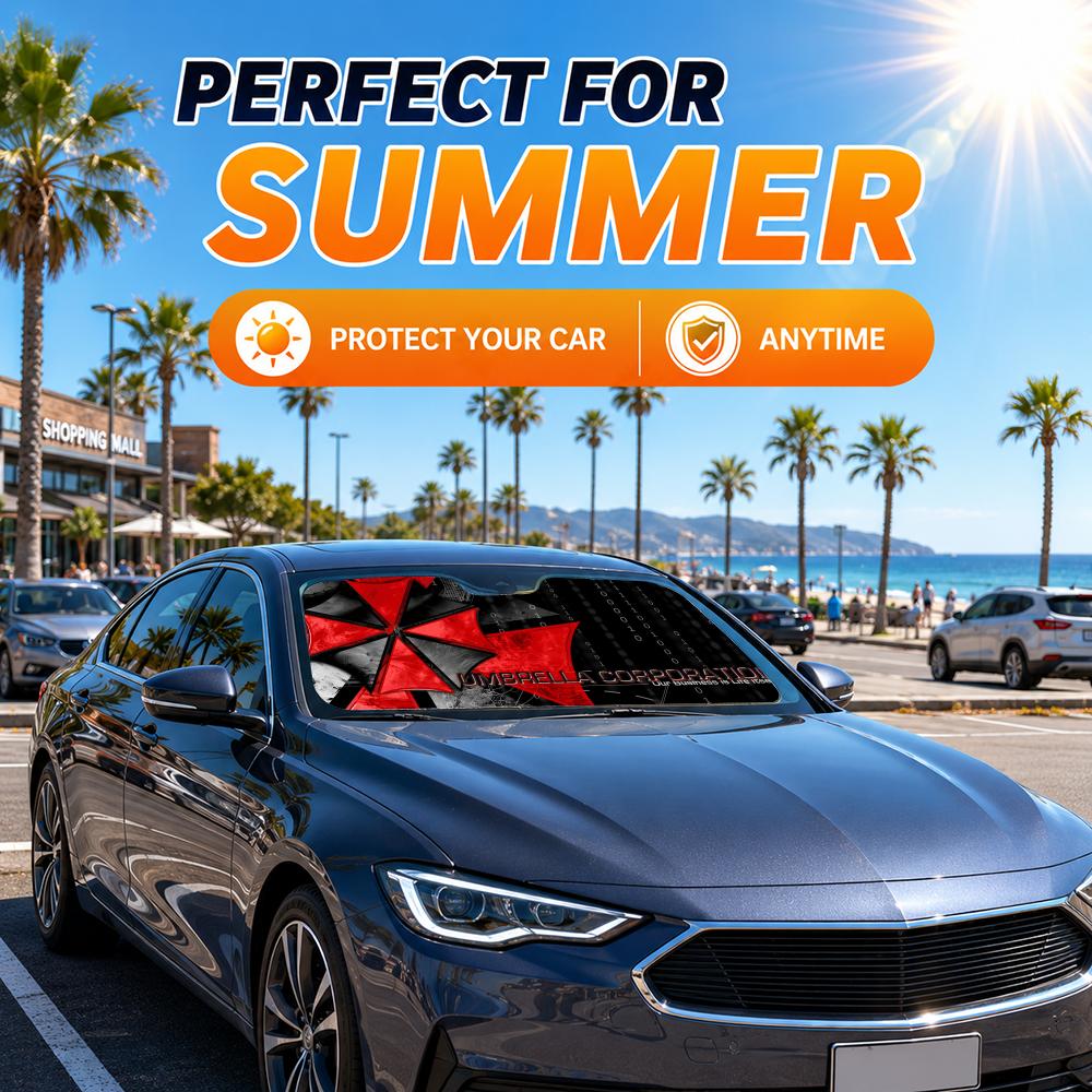Horrorfilm Paraplu Zonneklep A - Car Sunshade Windshield Umbrella Foldable recensie en prijs