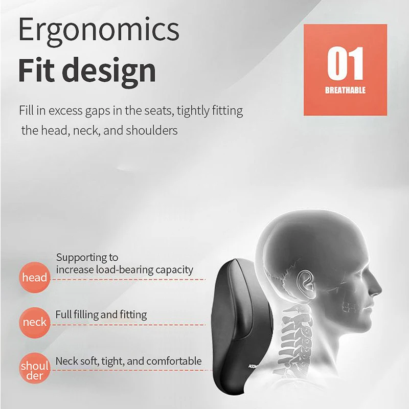 Traagschuim Auto Nekkussen Bes - Memory Foam Car Neck Pillow Lumbar Support recensie en prijs