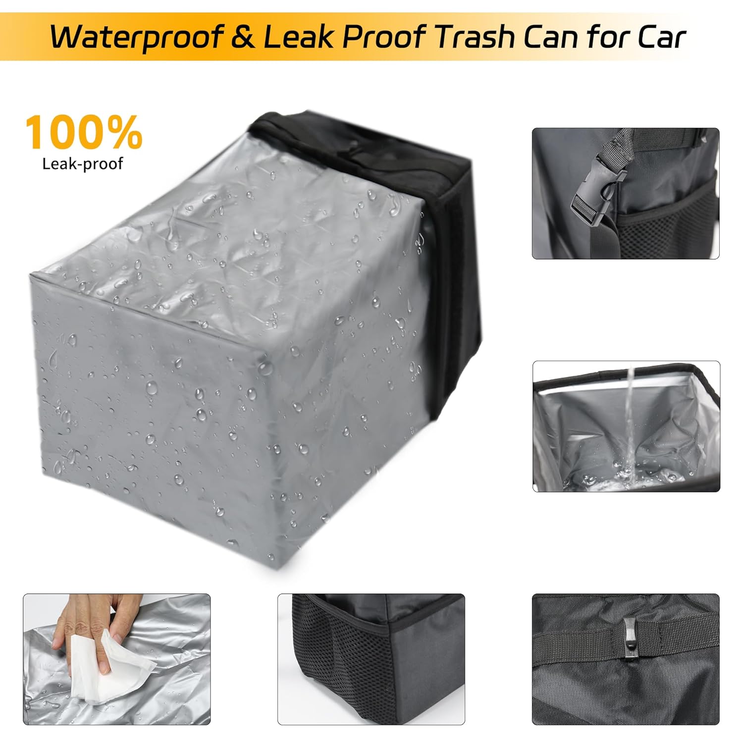 3-in-1 auto-prullenbak met dek - Waterproof Car Trash Can With Lid recensie en prijs