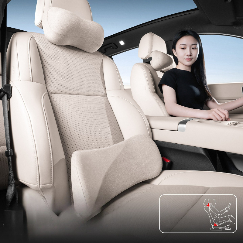 Suède auto nekkussen lendenste - Memory Foam Car Neck Pillow Lumbar Support recensie en prijs