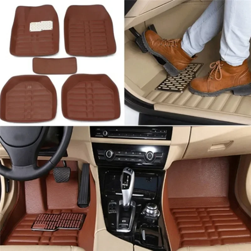 NIEUWE Luxe Lederen Auto Vloer - Car Floor Mats Universal Waterproof Leather recensie en prijs