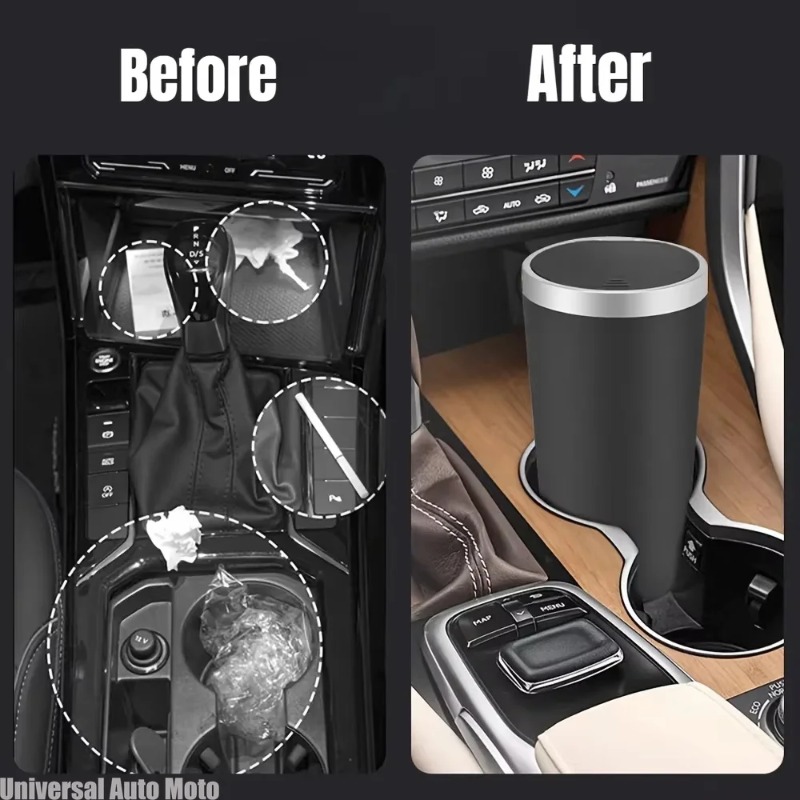 Mini ABS Auto Afvalbak Lekvrij - Waterproof Car Trash Can With Lid recensie en prijs