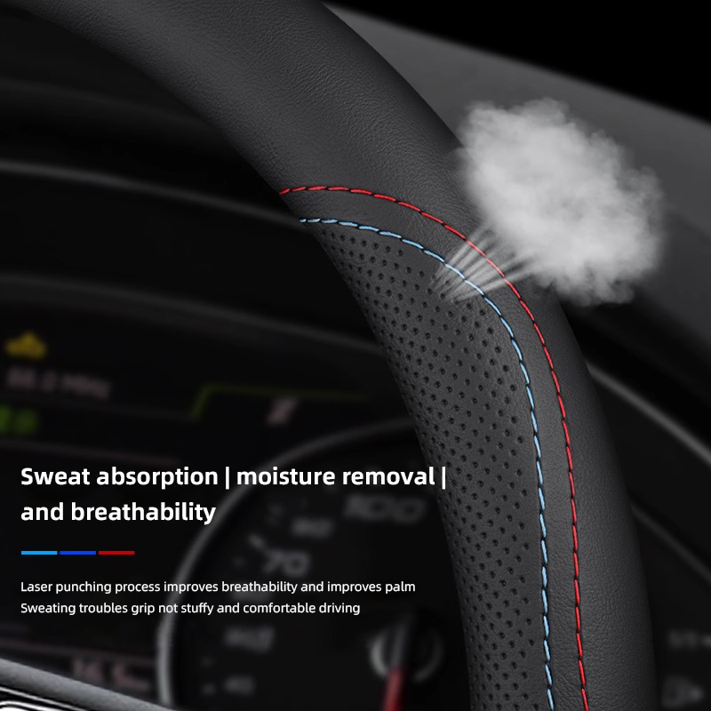 1 Stuks Napa Lederen Auto Stuu - Car Steering Wheel Cover Anti Slip Breathable recensie en prijs