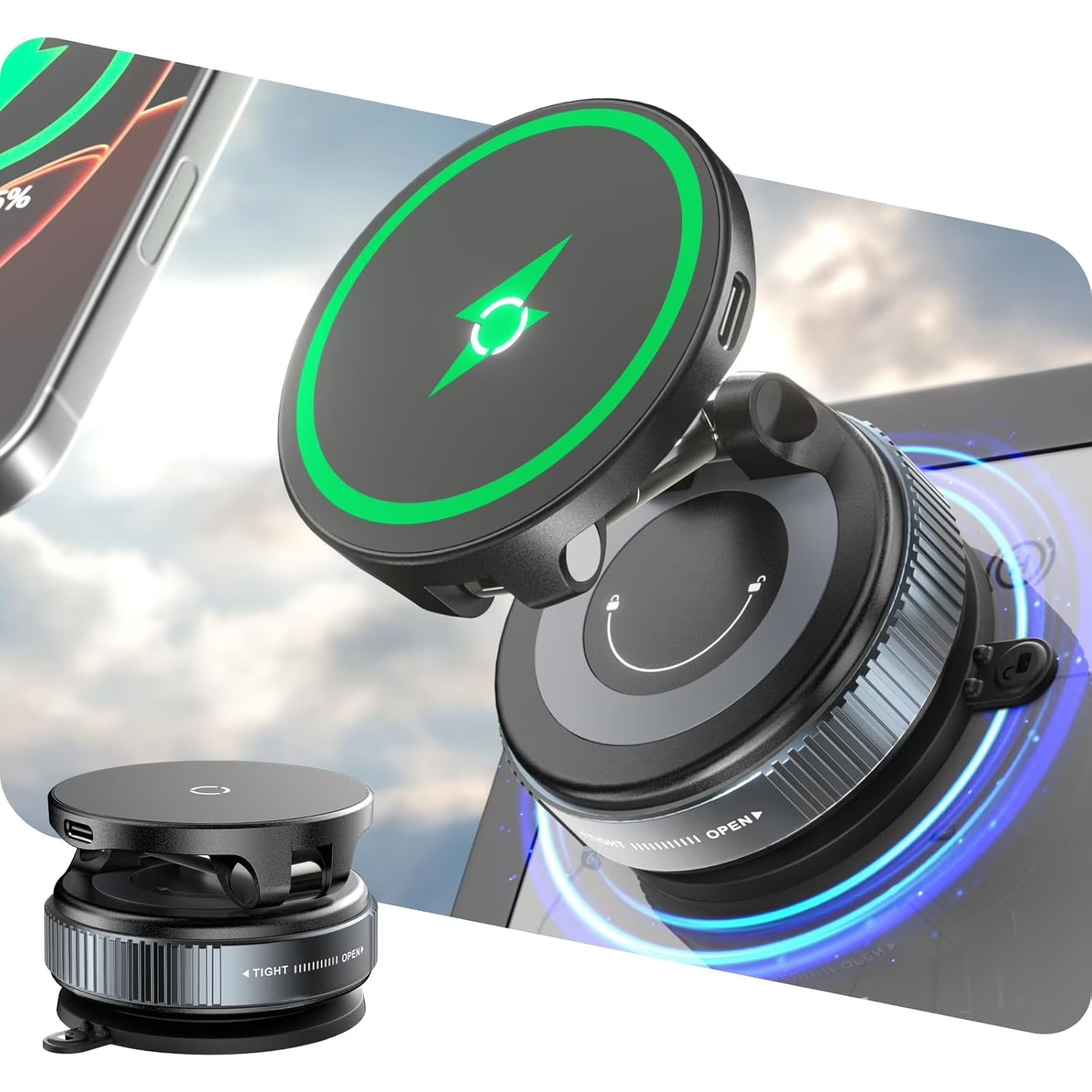 15W draadloze snellader autote - Wireless Car Charger Mount Fast Charging recensie en prijs